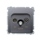 R-TV-DATA socket (module) metallic stainless steel