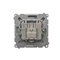R-TV-DATA socket (module) metallic stainless steel