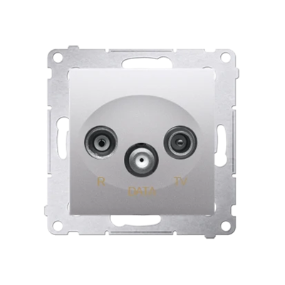 R-TV-DATA socket (module) silver (metallic)