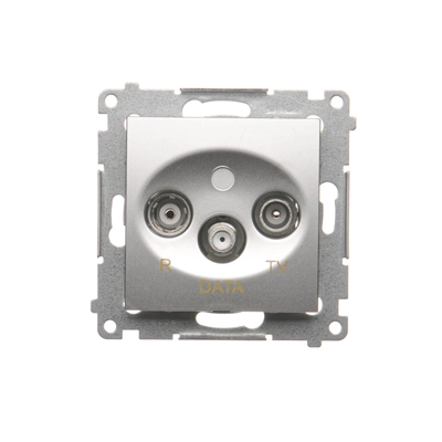 R-TV-DATA socket (module) silver (metallic)