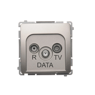 R-TV-DATA zásuvka (modul) saténová metalíza