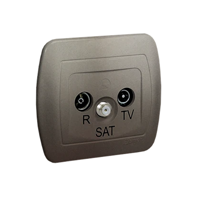 R-TV-SAT antenna socket satin (metallic)