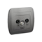 R-TV-SAT antenna socket silver (metallic)