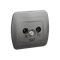 R-TV-SAT antenna socket silver (metallic)