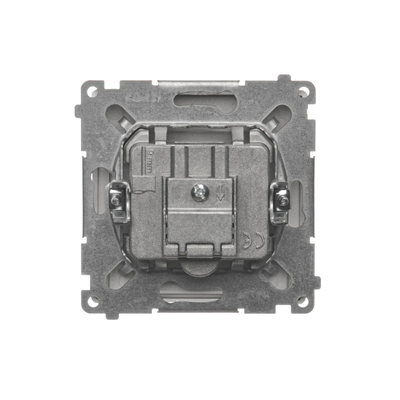 R-TV-SAT Endantennendose (Modul) satiniert (metallic)