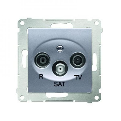 R-TV-SAT end/end antenna socket (module) silver (metallic)