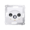 R-TV-SAT end/terminal antenna socket (module) white