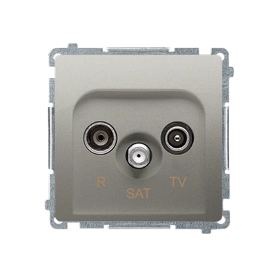 R-TV-SAT final antenna socket (module) satin (metallic)