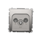 R-TV-SAT final antenna socket (module) satin (metallic)