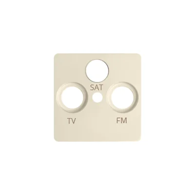 R-TV-SAT socket cover beige