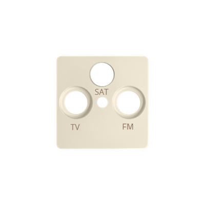 R-TV-SAT socket cover beige