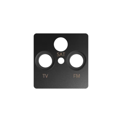 R-TV-SAT socket cover graphite