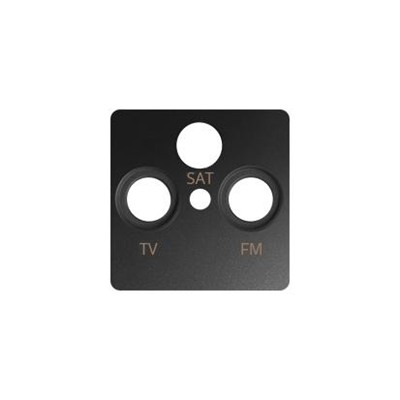 R-TV-SAT socket cover graphite