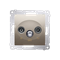 R-TV-SAT terminal/end antenna socket (module) gold (metallic)