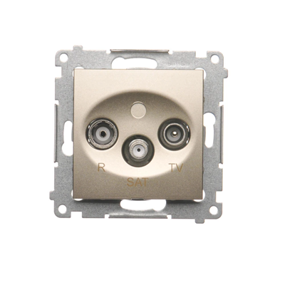 R-TV-SAT terminal/end antenna socket (module) gold (metallic)