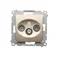R-TV-SAT terminal/end antenna socket (module) gold (metallic)