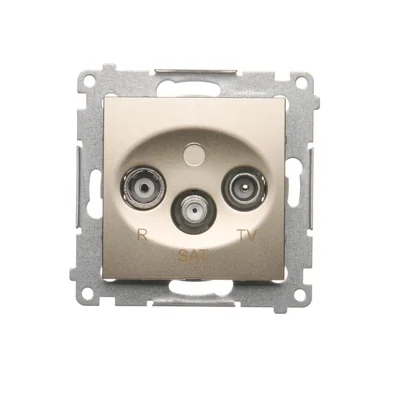 R-TV-SAT-Terminal/Endantennenbuchse (Modul) Gold (Metallic)