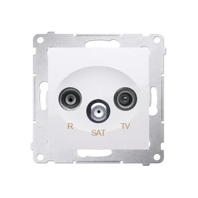 R-TV-SAT toma de antena final/terminal (módulo) blanco