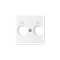 R-TV socket cover, white