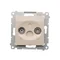 R-TV terminal socket for pass-through sockets (module) cream