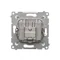 R-TV terminal socket for pass-through sockets (module) white