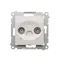 R-TV terminal socket for pass-through sockets (module) white