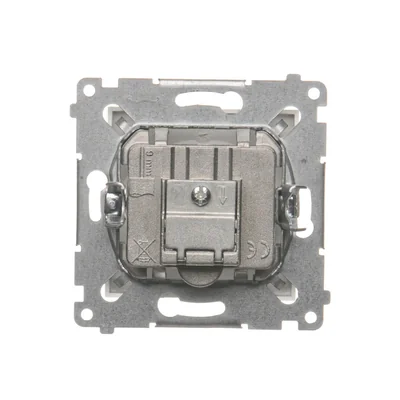 R-TV ukončovací anténní zásuvka pro průchozí zásuvky (modul), bílá