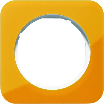 R.1 1-gang acrylique clair cadre orange/blanc