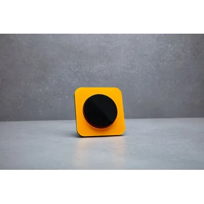 R.1 1-gang clear acrylic orange/black frame