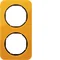 R.1 2-gang acrylique transparent cadre orange/noir