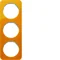 R.1 3-gang acrylique transparent cadre orange/blanc