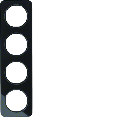 R.1 4-fold black glass frame