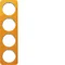 R.1 4-gang acrylique transparent cadre orange/blanc