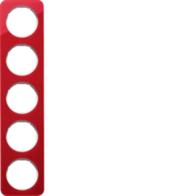 R.1 5-gang clear acrylic red/white frame