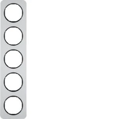 R.1 Aluminium/schwarzer 5-fach-Rahmen