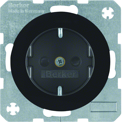 R.1 Black SCHUKO socket