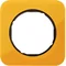 R.1 cadre acrylique transparent 1 groupe orange/noir