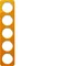 R.1 Cornice 5 volte in acrilico trasparente arancio/bianco