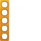 R.1 Cornice 5 volte in acrilico trasparente arancio/nero