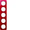 R.1 Cornice 5 volte in acrilico trasparente rosso/nero