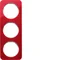 R.1 Cornice trasparente 3 ante, acrilico rosso/bianco