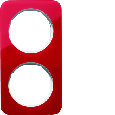 R.1 Double clear acrylic red/white frame