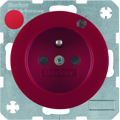 R.1 Earthed socket and red control LED