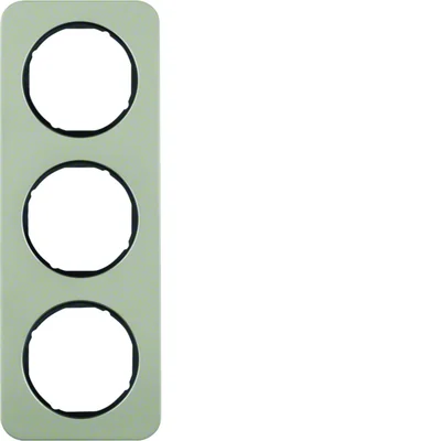 R.1 Rahmen 3fach Edelstahl/Schwarz