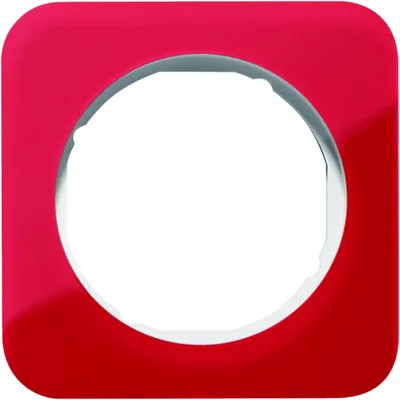 R.1 Ramka 1-krotna przezroczysta akryl czerwony/biały