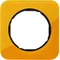 R.1 Ramka 1-krotna przezroczysta akryl pomarańczowy/czarny