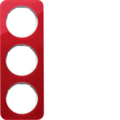 R.1 Ramka 3-krotna przezroczysta akryl czerwony/biały