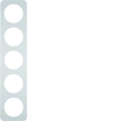 R.1 Ramka 5-krotna aluminium/biały