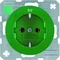 R.1 SCHUKO socket with green gloss print