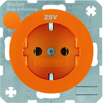 R.1 SCHUKO socket with orange gloss print